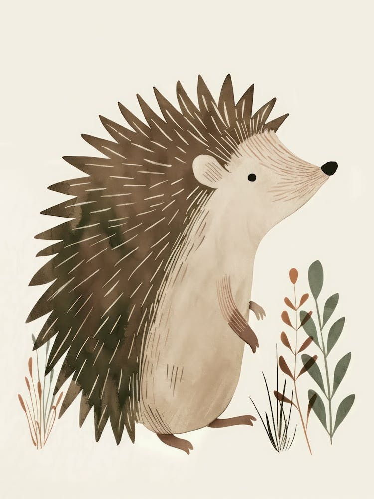 Charming Nursery Kids Animals Hedgehog 1