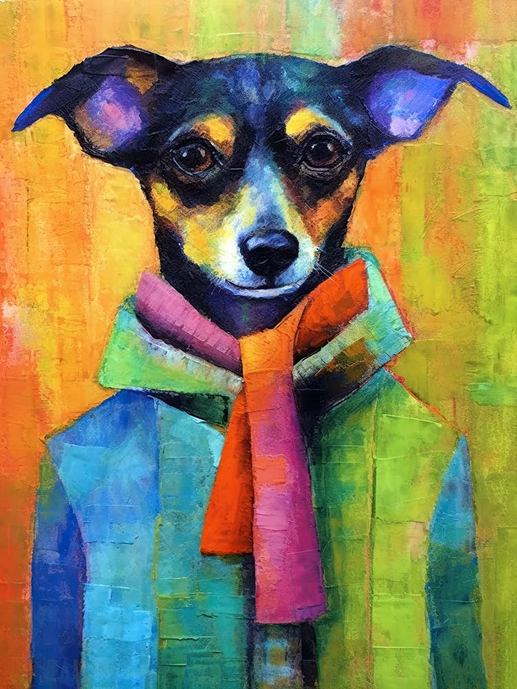 Dog Couturier 'S Canvas; Glamour In Oil