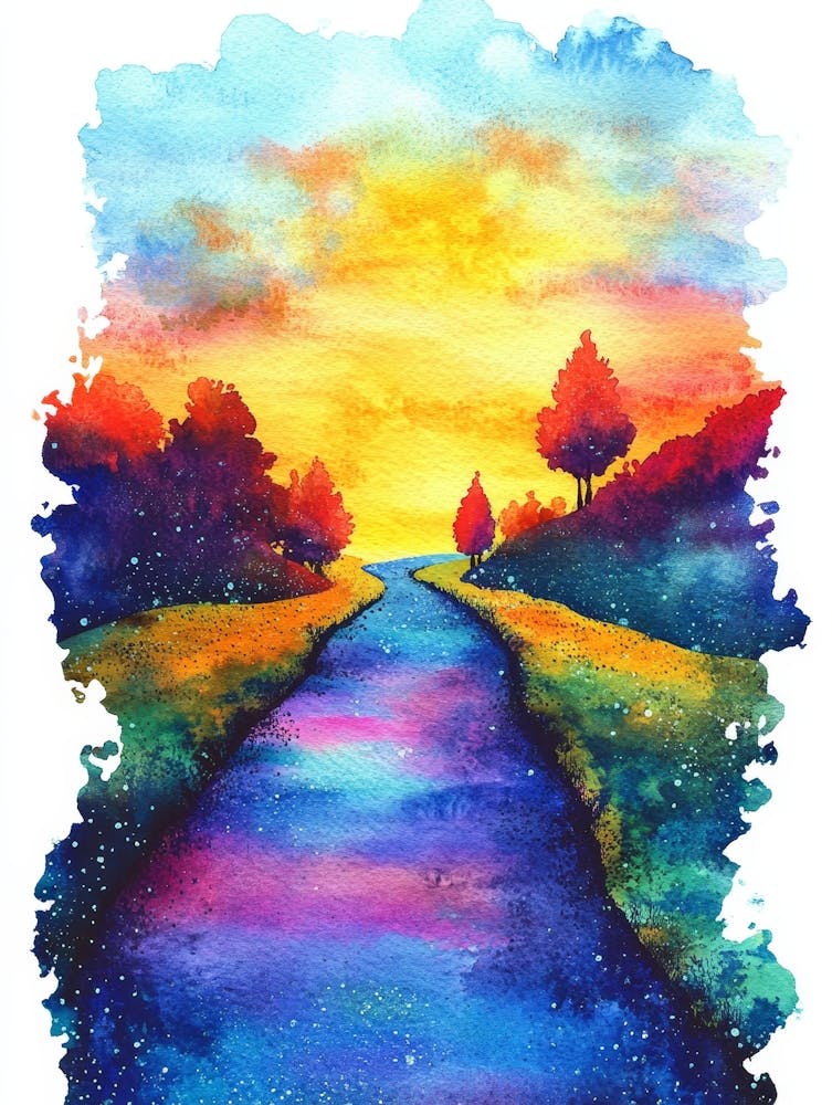 Watercolor Landscape Painting