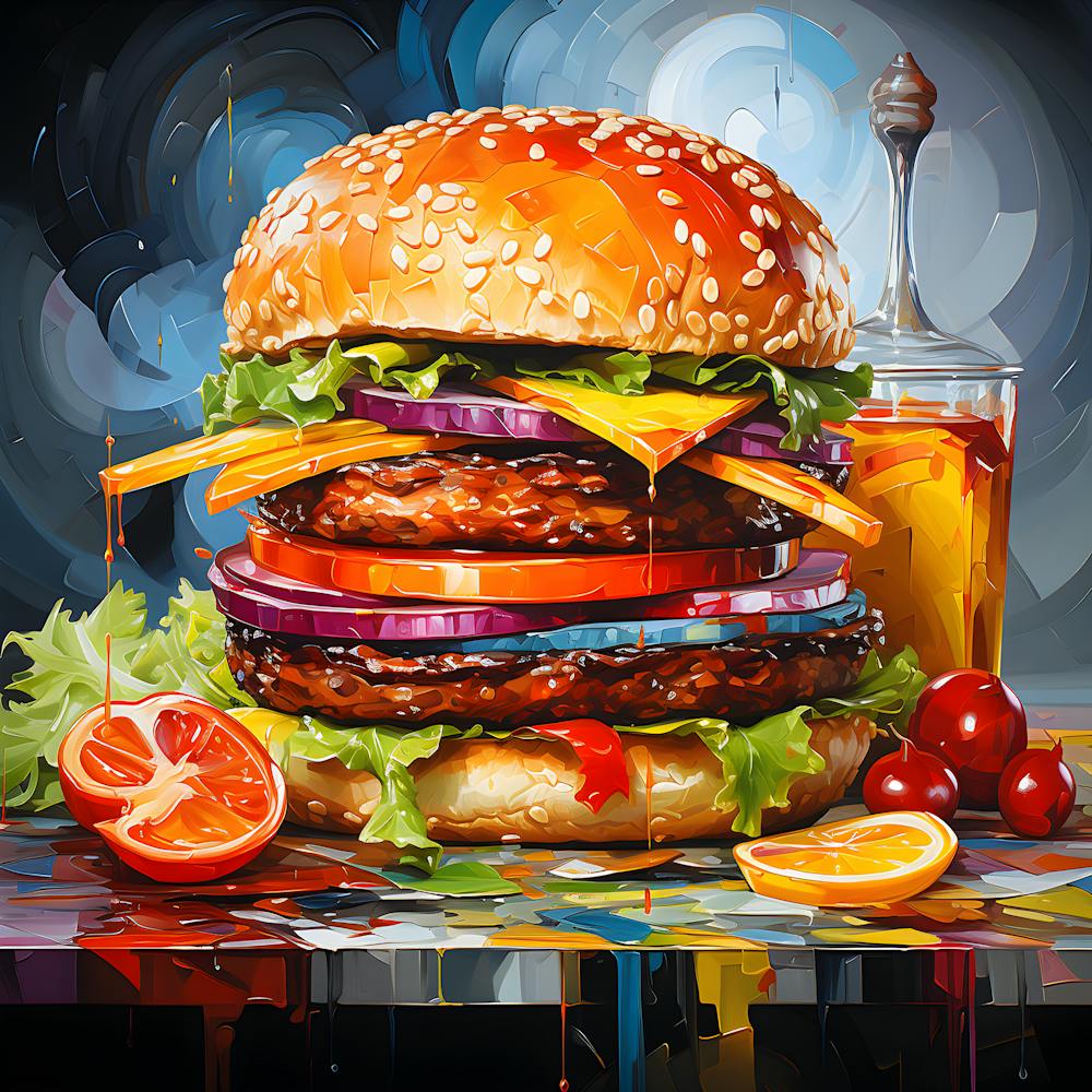 Modern Burger Aesthetics Art