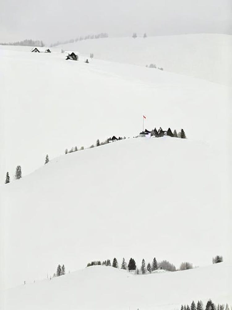 Gstaad, Switzerland Minimal Skiing Poster