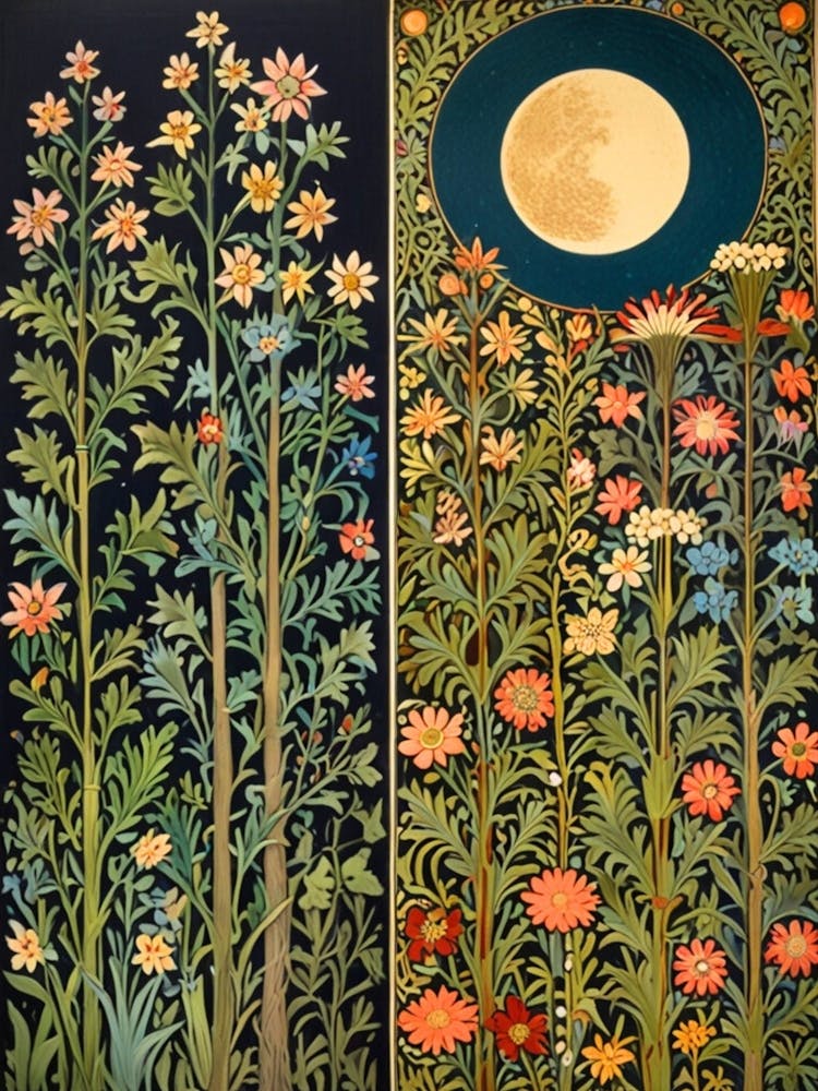 Moon And Flowers William Morris 1