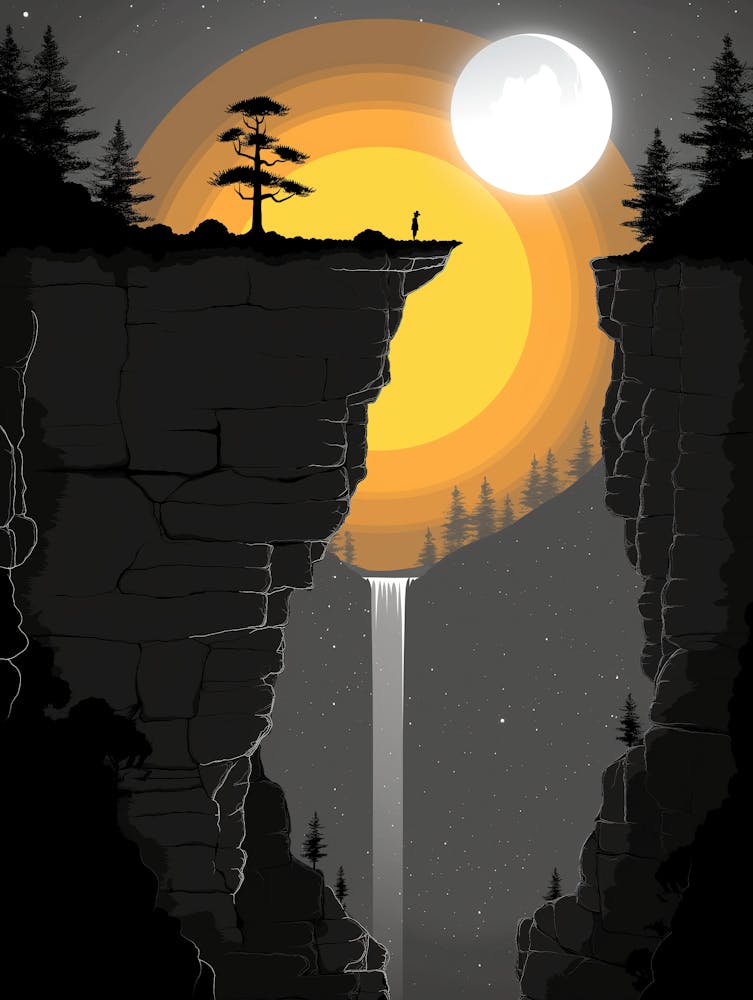 Cliffs And Waterfalls