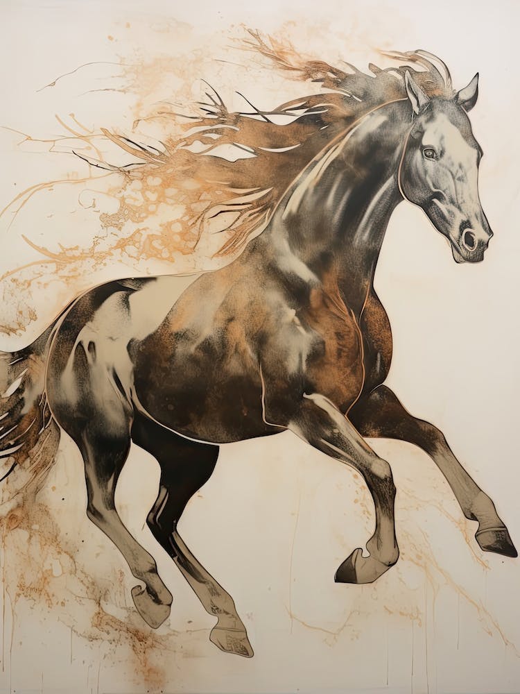 A Horse Painting In The Style Of Stenciling 3