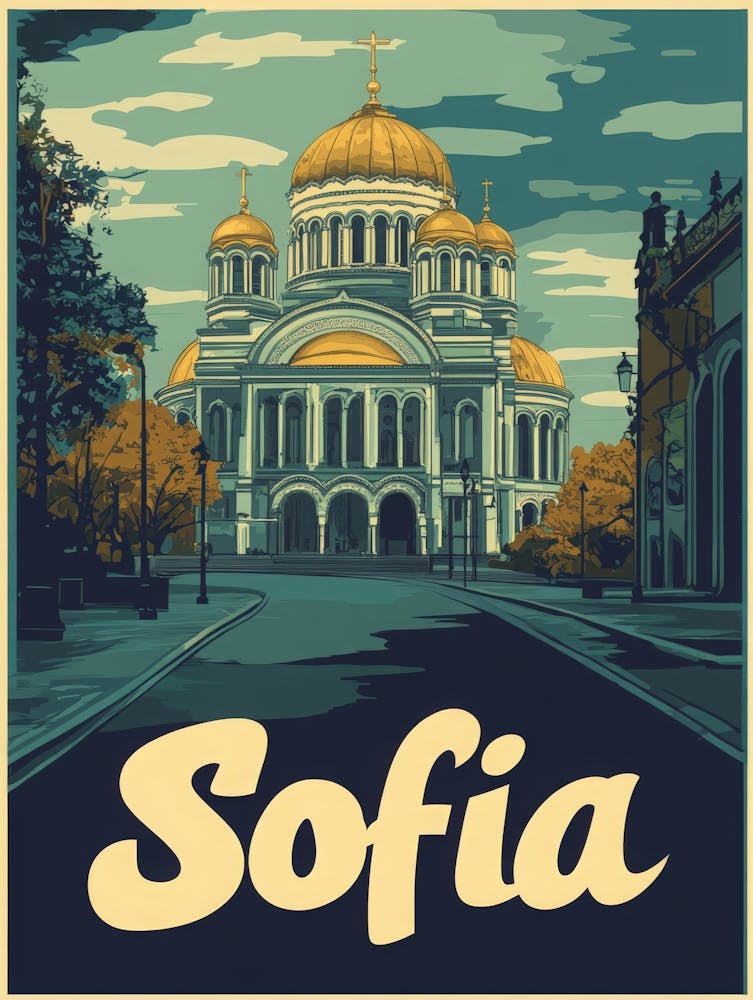 Aihrgdesign A Vintage Travel Poster Of Sofia 2