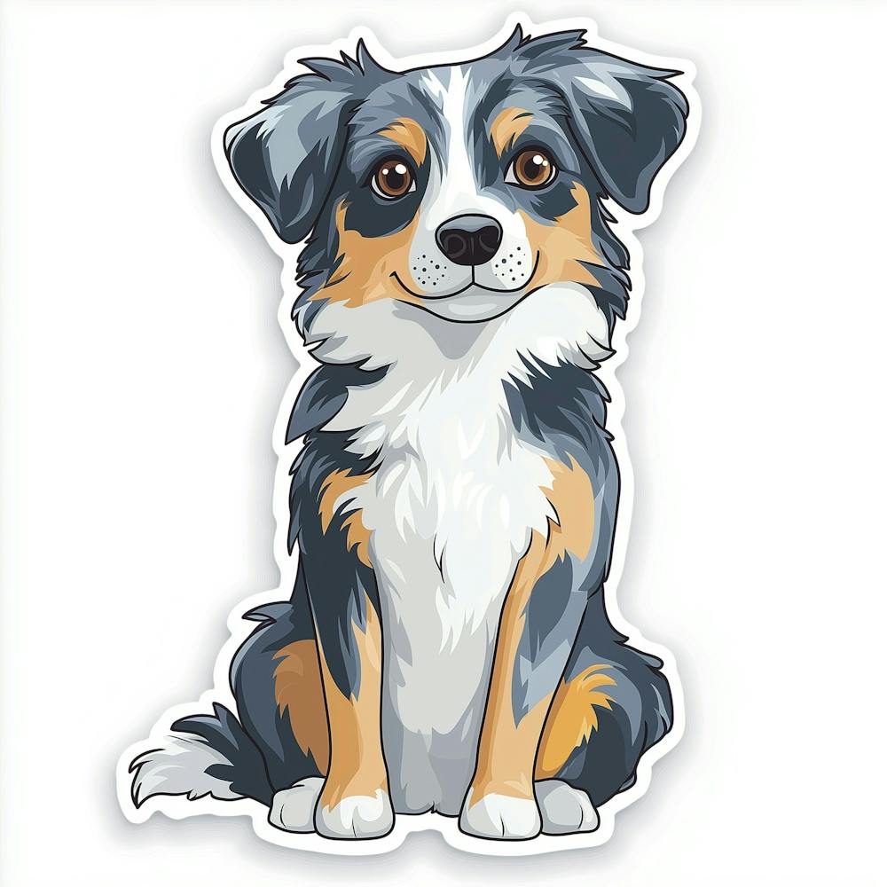 A Cute Blue Merle Miniature American Shepherd
