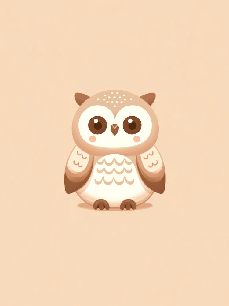 Cute Owl Graphic Print For Baby Room