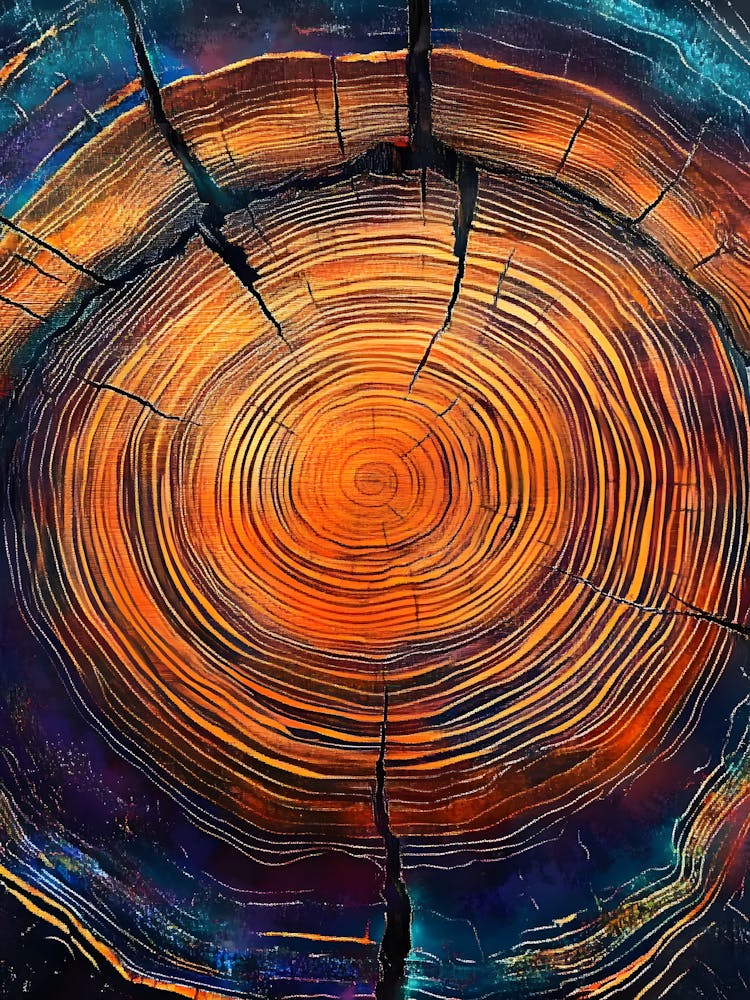 Baumringe aus Holz 14