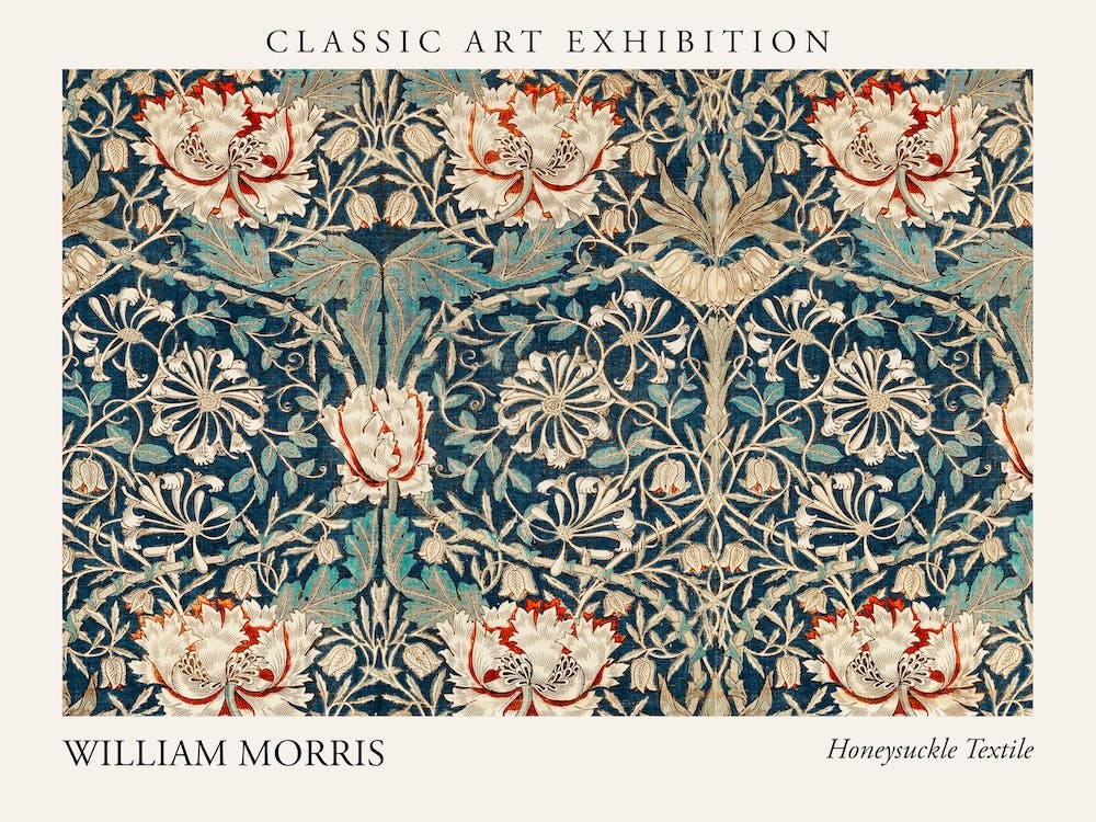Honeysuckle Textile, William Morris Poster