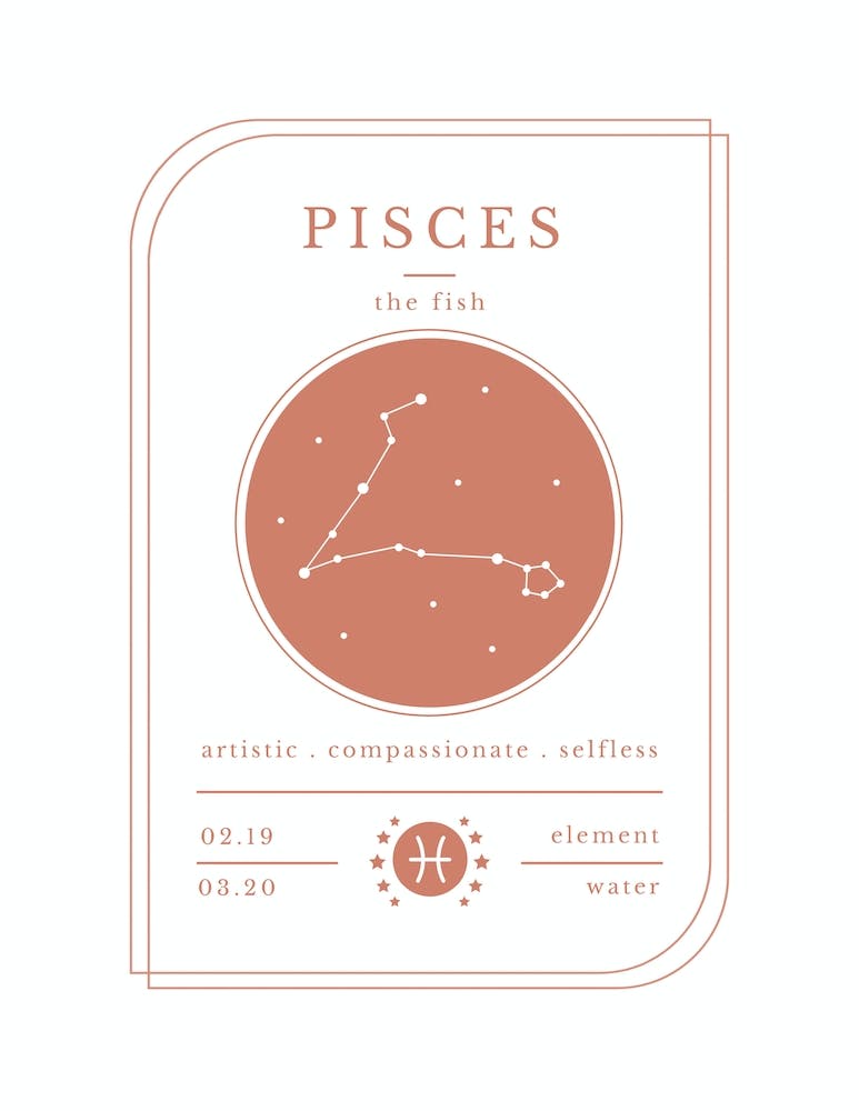 Fische Sternzeichen | Terrakotta