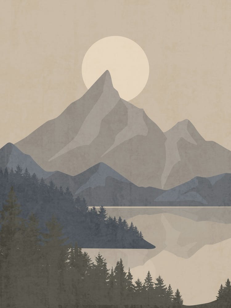 Mountains And The Lake