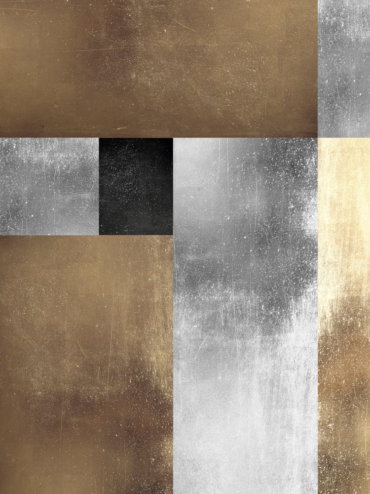 Geometrie aus Metall und Gold 29