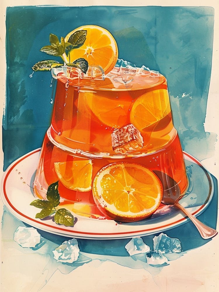 Retro Orange Jelly Vintage Cookbook Inspired 2