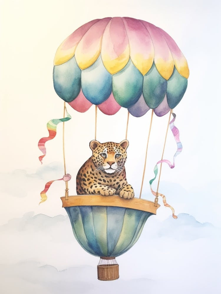 Baby Jaguar In A Hot Air Balloon