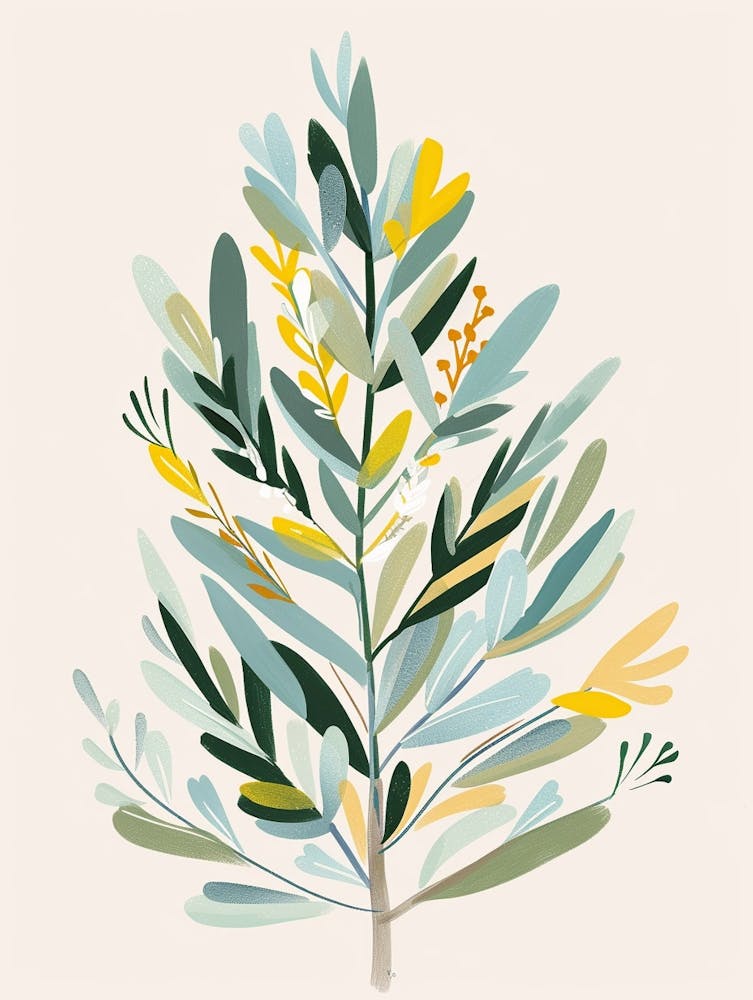 Cypress Tree Flat Illustration 8