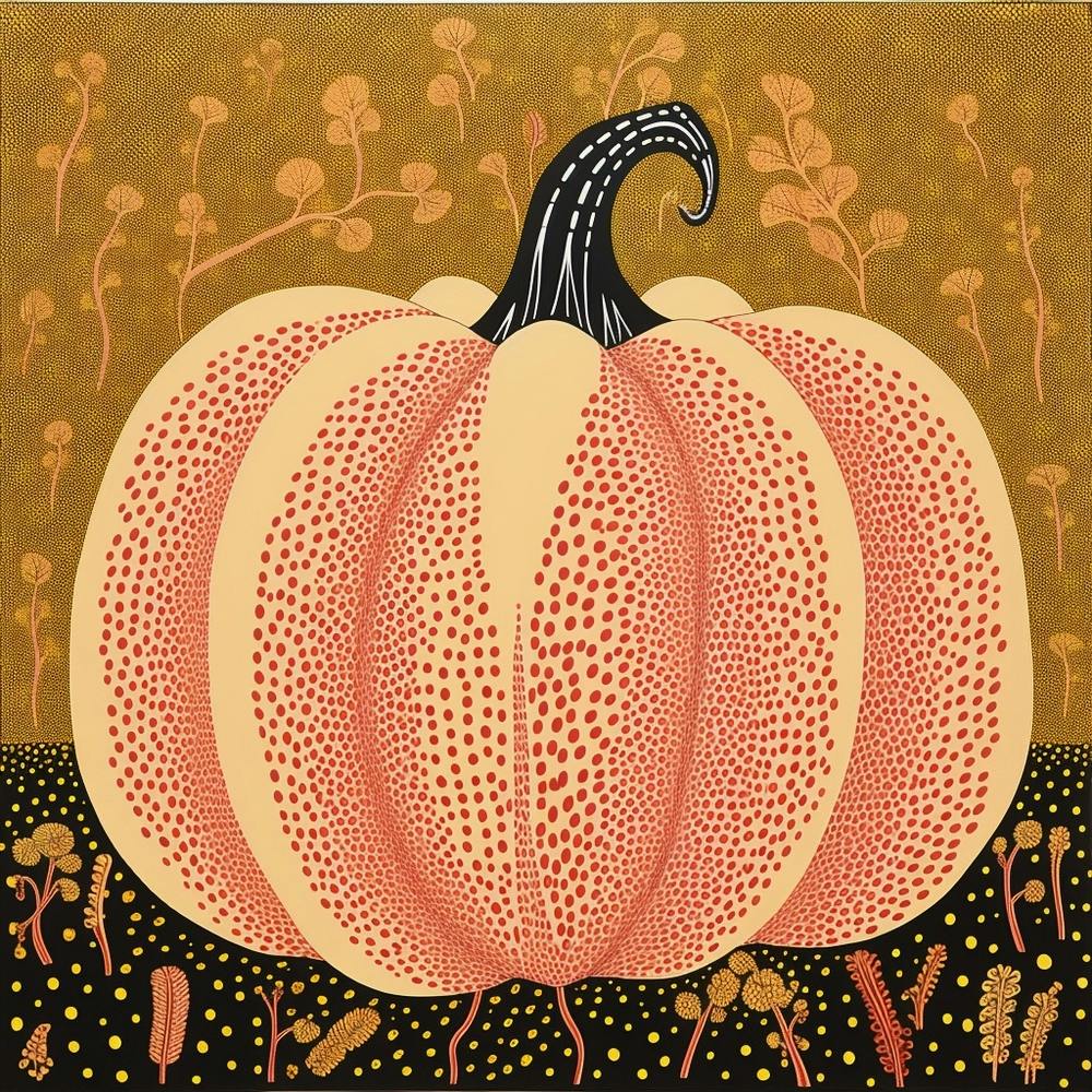 Yayoi Kusama Inspired Pumpkin Pink And Orange 3