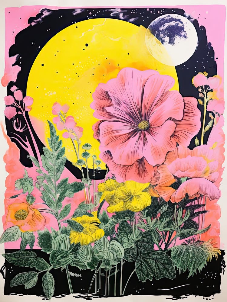 Abstrakte Landschaft Risograph Stil 35