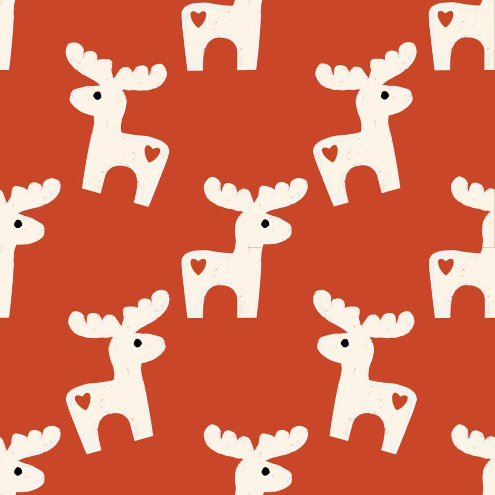 Dala Horse Minimal Retro Bold Red