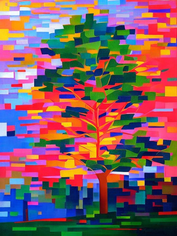 Goldenrain Tree Tree Cubist