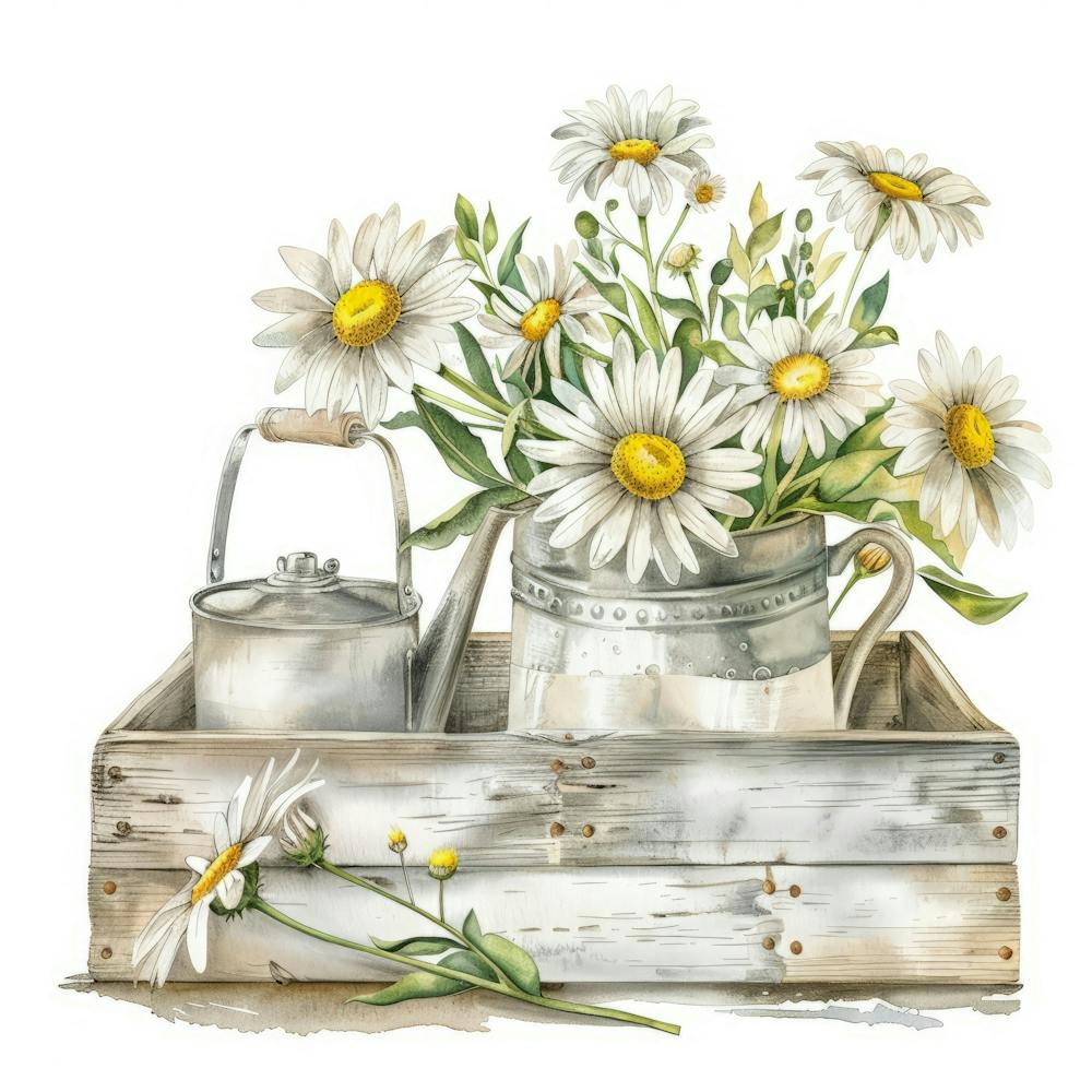Daisies In A Crate