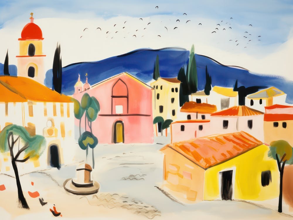 Ravenna Italy Cute Watercolour Illustration 3