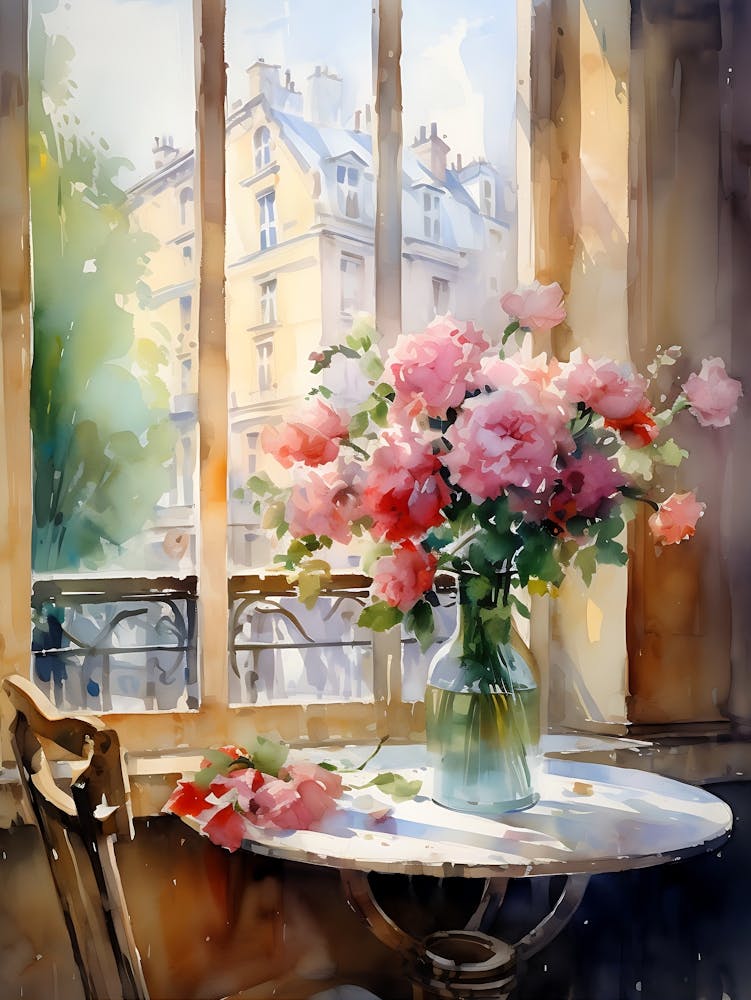 Paris Watercolor Painting