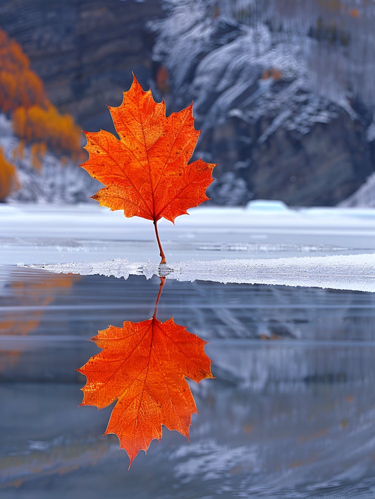 Maple Leaf On Ice