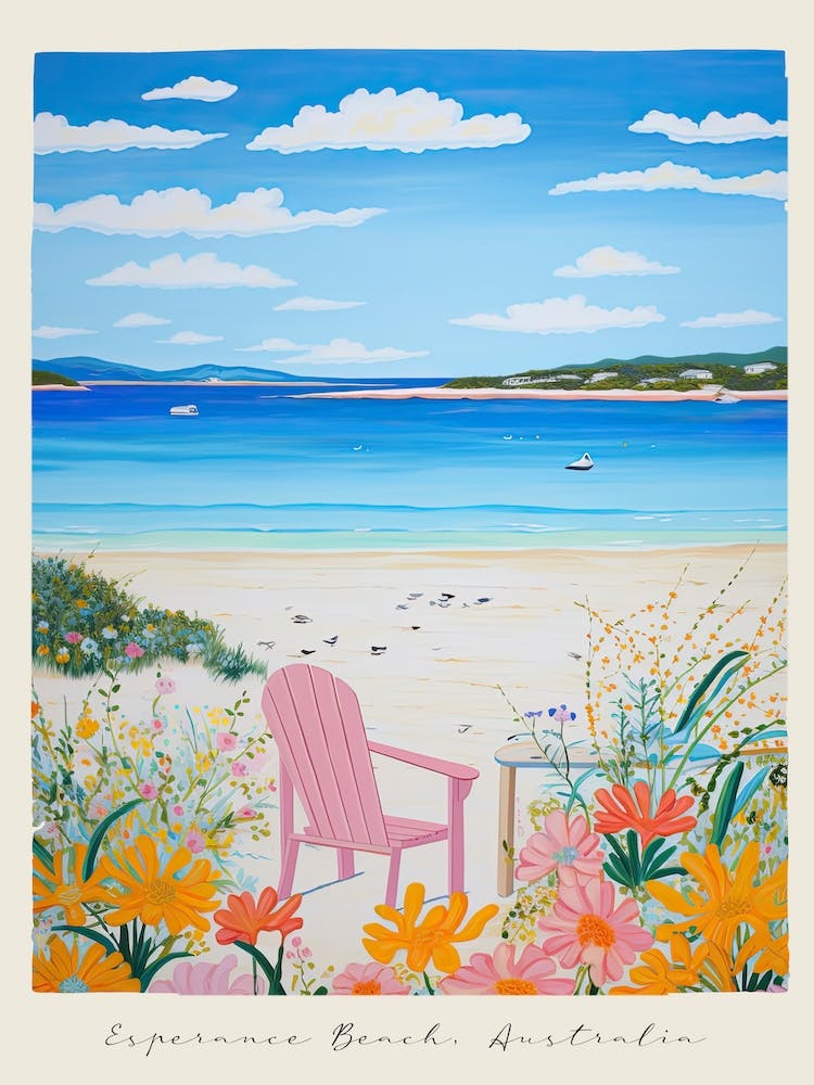 Poster Of Esperance Beach, Australia, Matisse And Rousseau Style 2