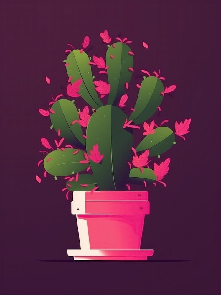 Christmas Cactus Illustration 3