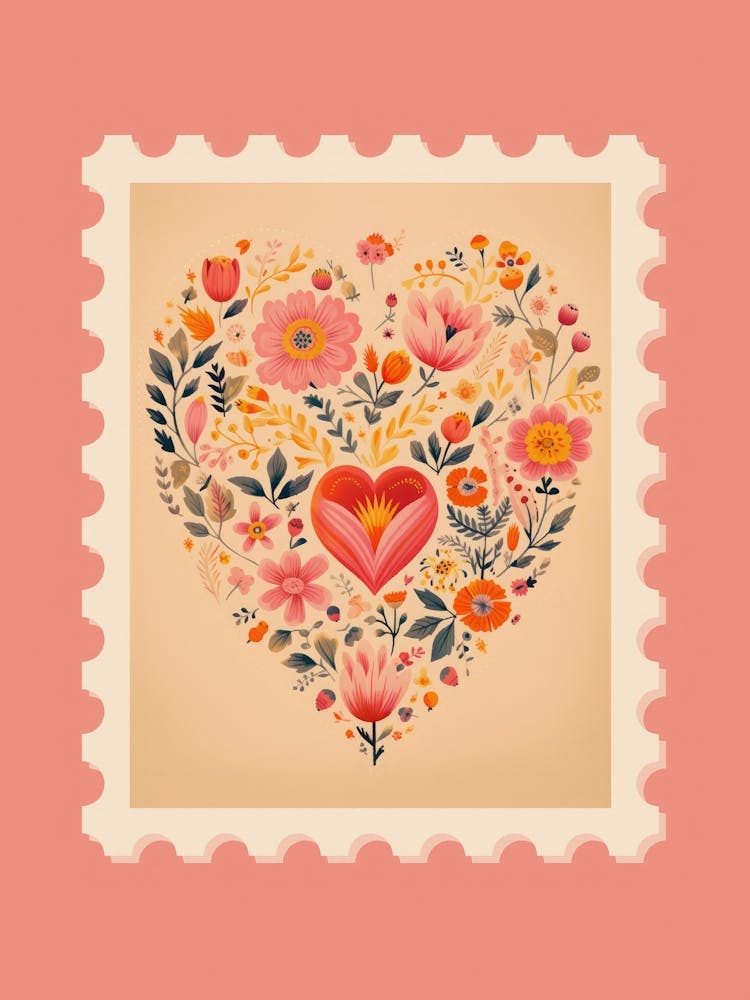 Floral Heart Stamp