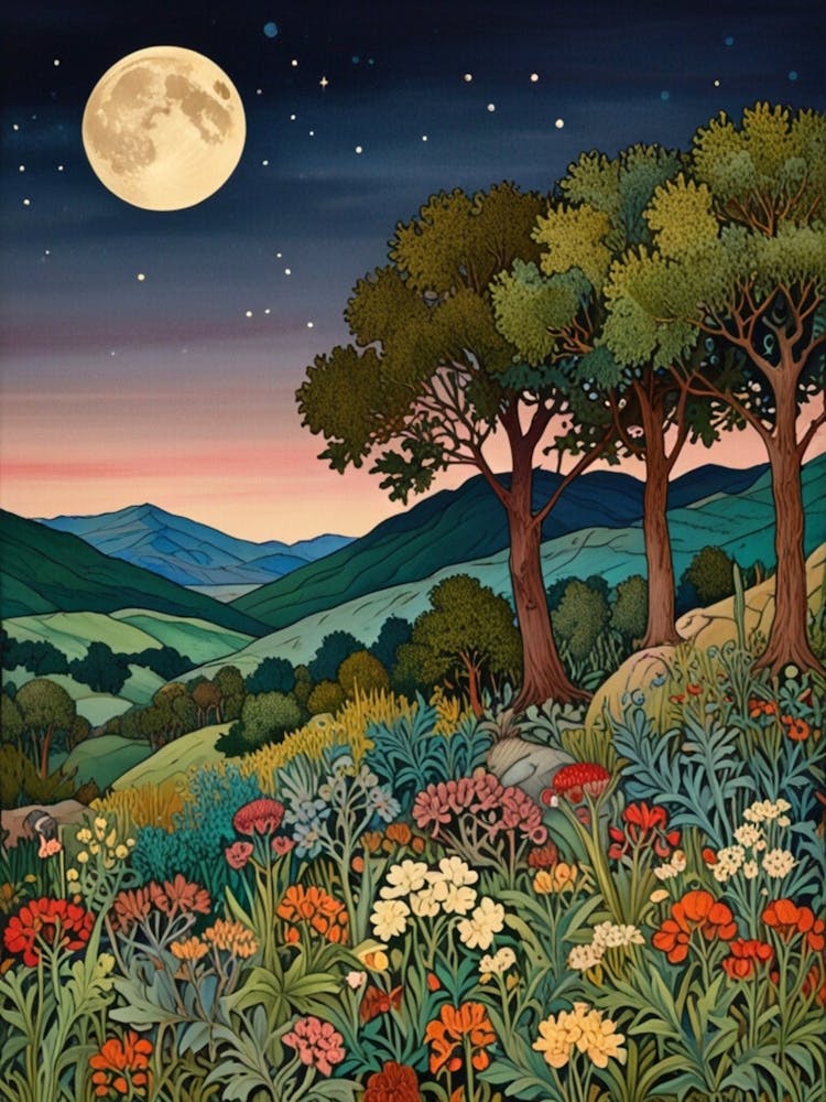 William Morris Moonlight In The Woods 63