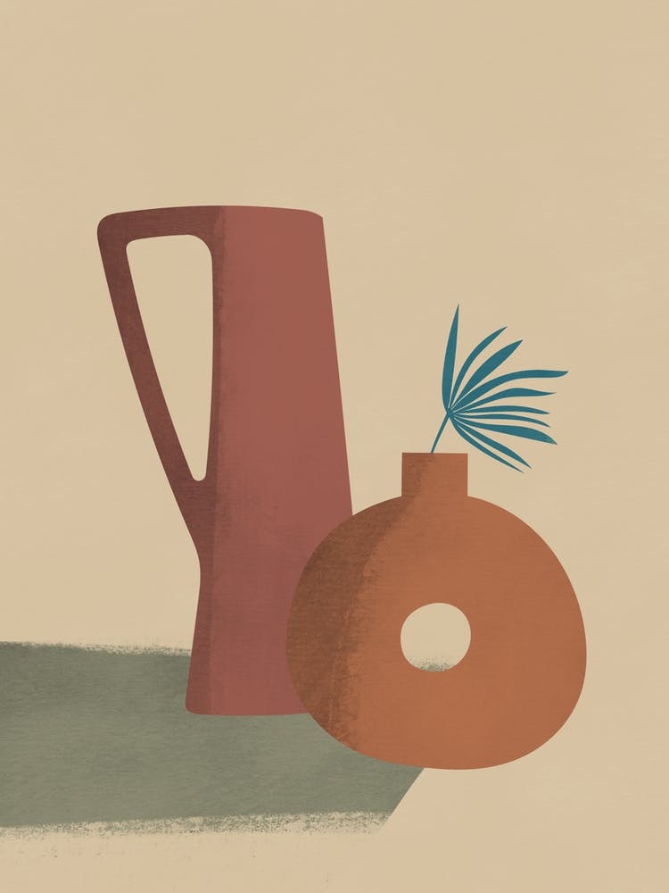 Earth Clay Vase Composition