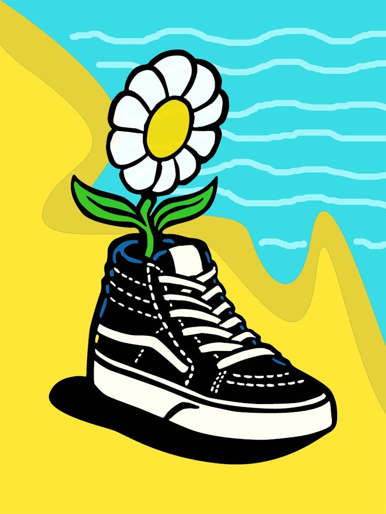 Vans Sneakers With Flower