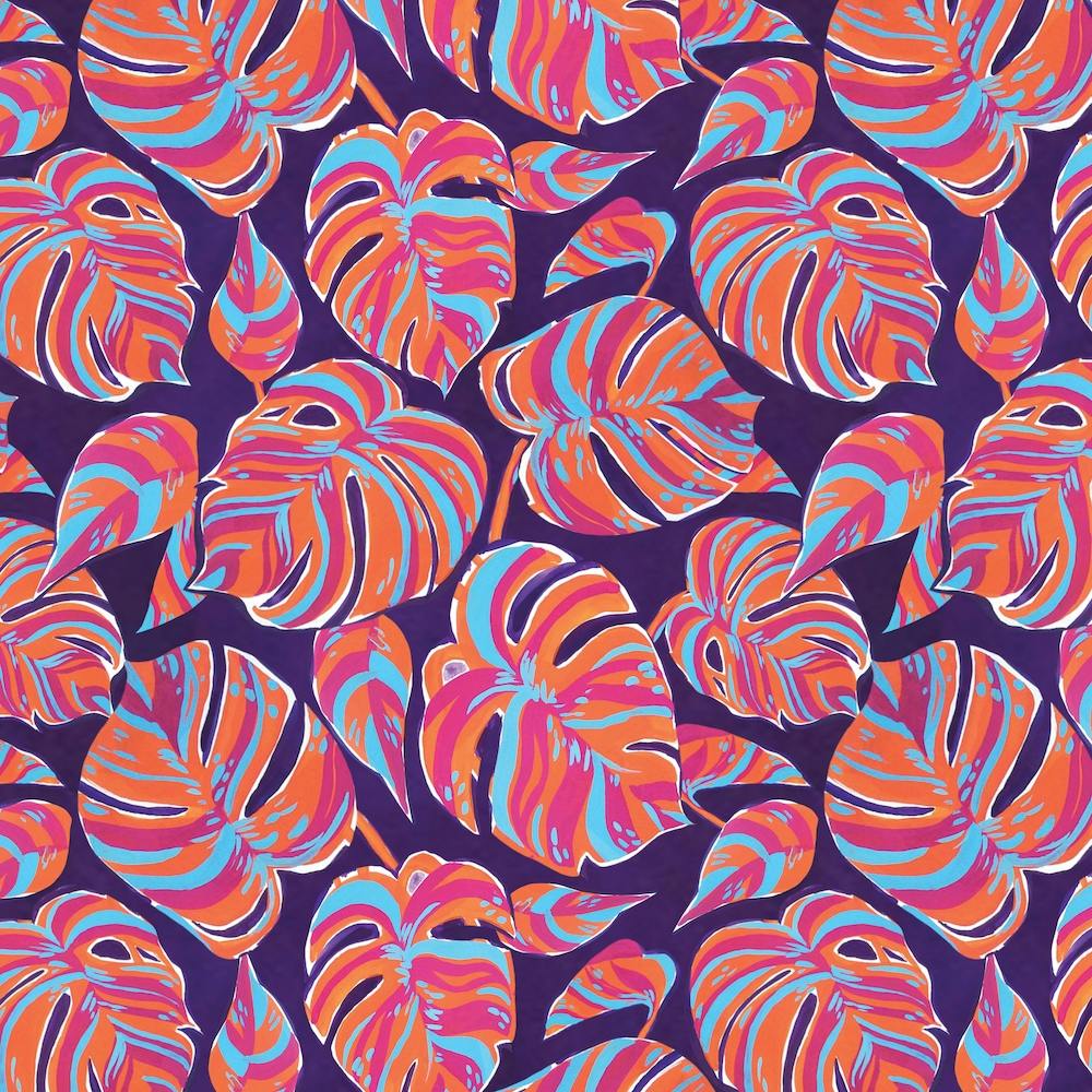 Monstera Leaf Square