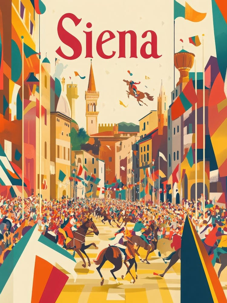 Aihrgdesign A 1970s Inspired Travel Poster For Siena Depictin A0f3b82c 2298 4d46 A465 Ef757b0390a3 3