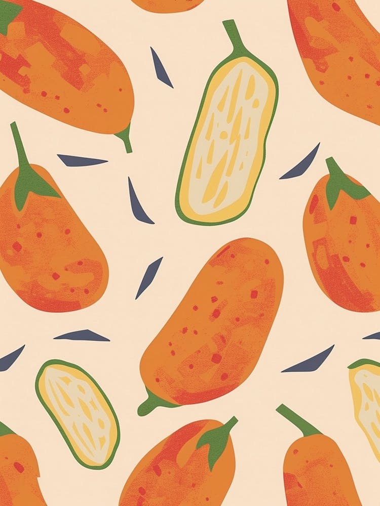 Root Vegetables Pattern Illustration 1