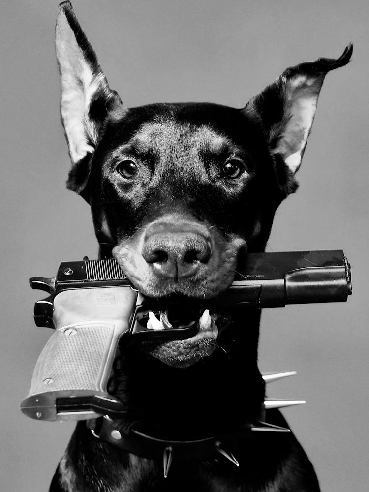 Dog With Gun