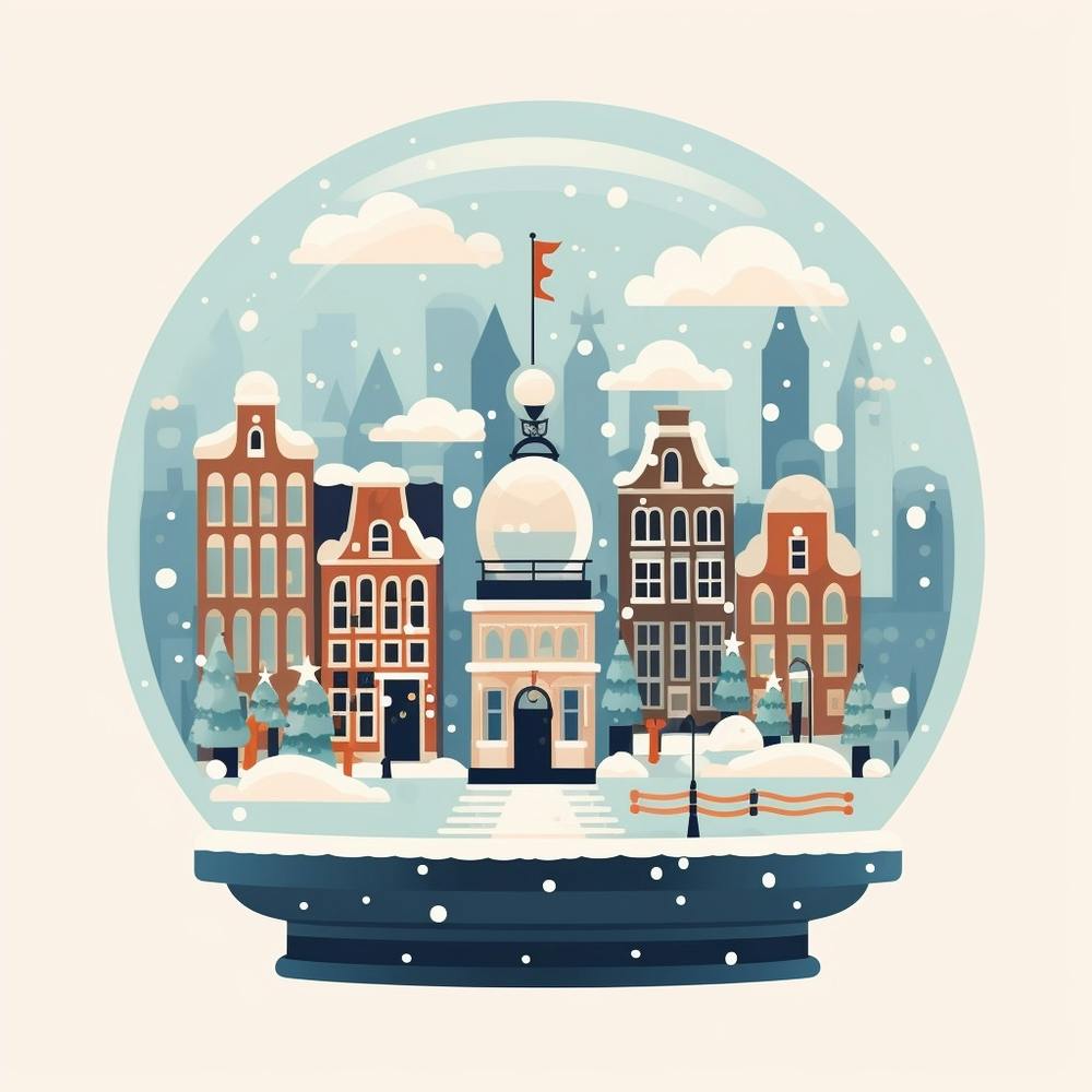 Amsterdam Netherlands 5 Snowglobe