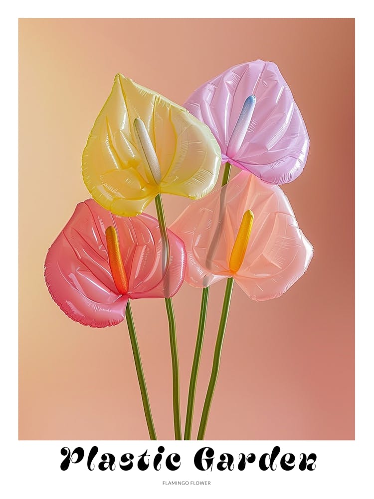 Dreamy Inflatable Flowers Poster Flamingo Flower 1