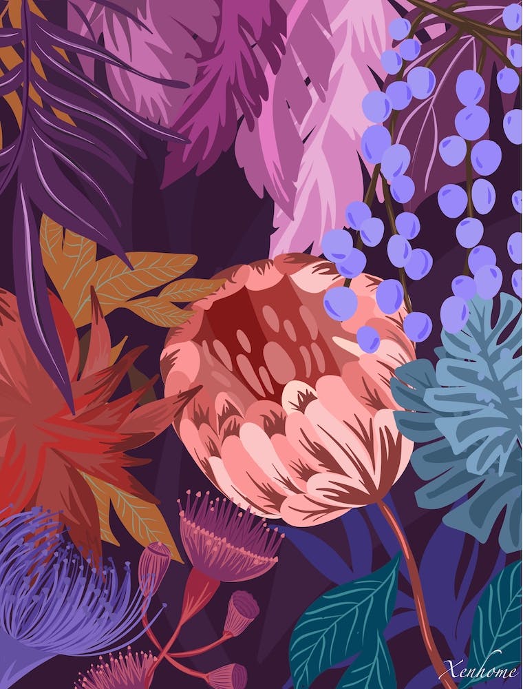 Abstraktes Blumenmuster