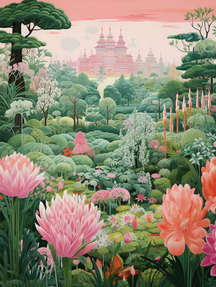 Alexander Marshal Inspired Japanese Gardens Print