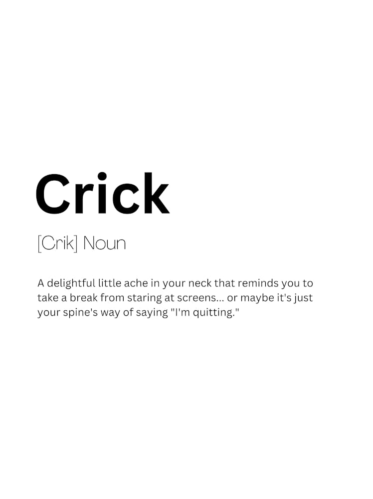 Crick Definition Meaning 1