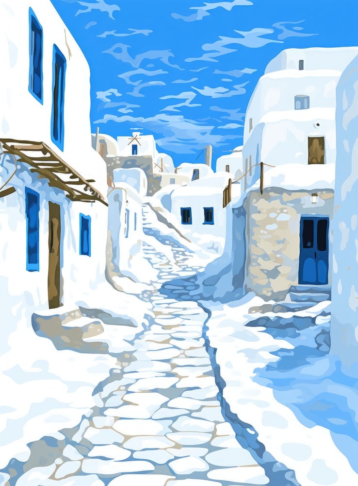 Greece Winter Village