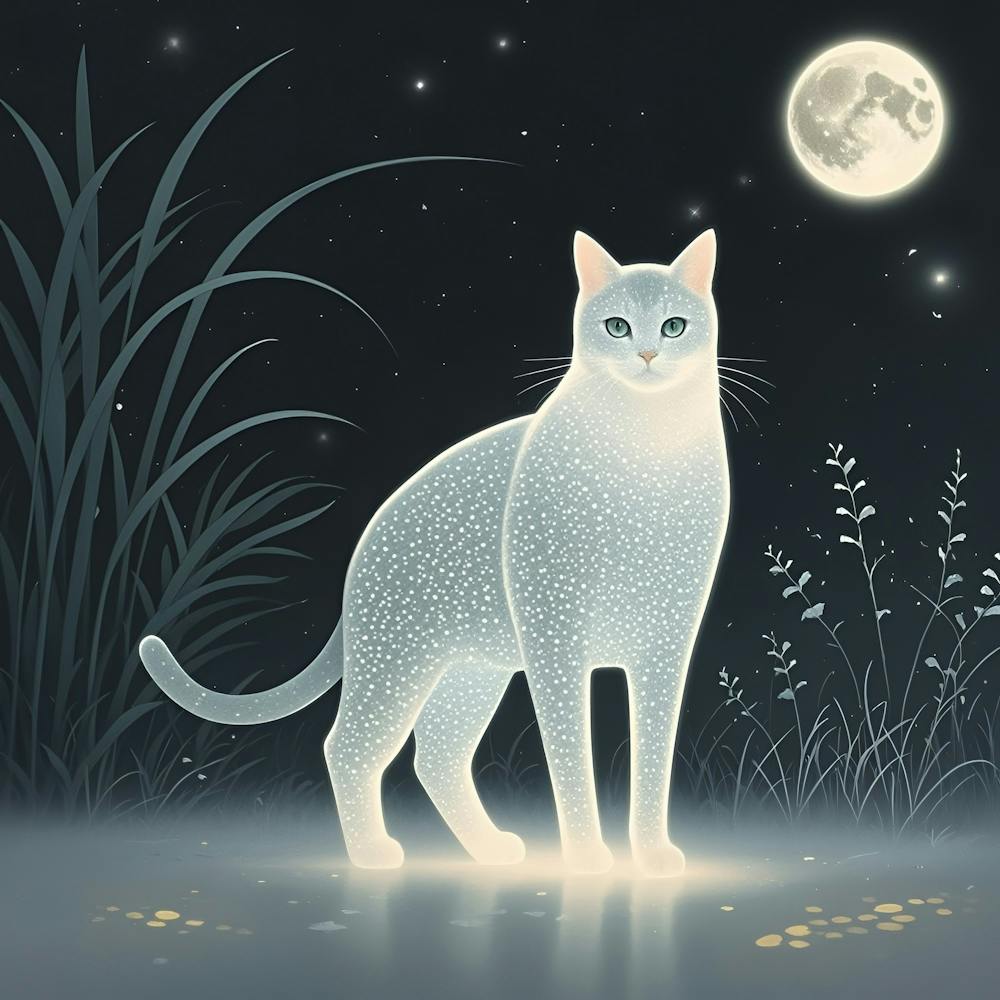 Katze im Mondlicht 2