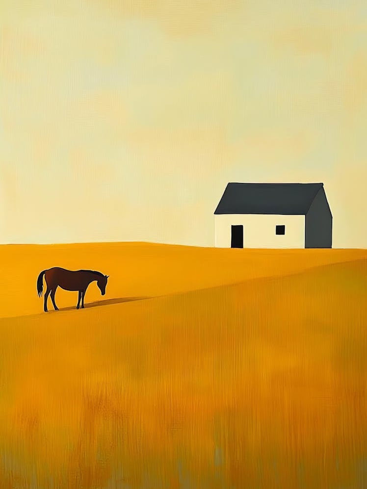 Modern Wall, Abstract Landscape Painting, Autumn Farmhouse Horizon Landscape Print, Minimal Printable Wall Art, Digital Download