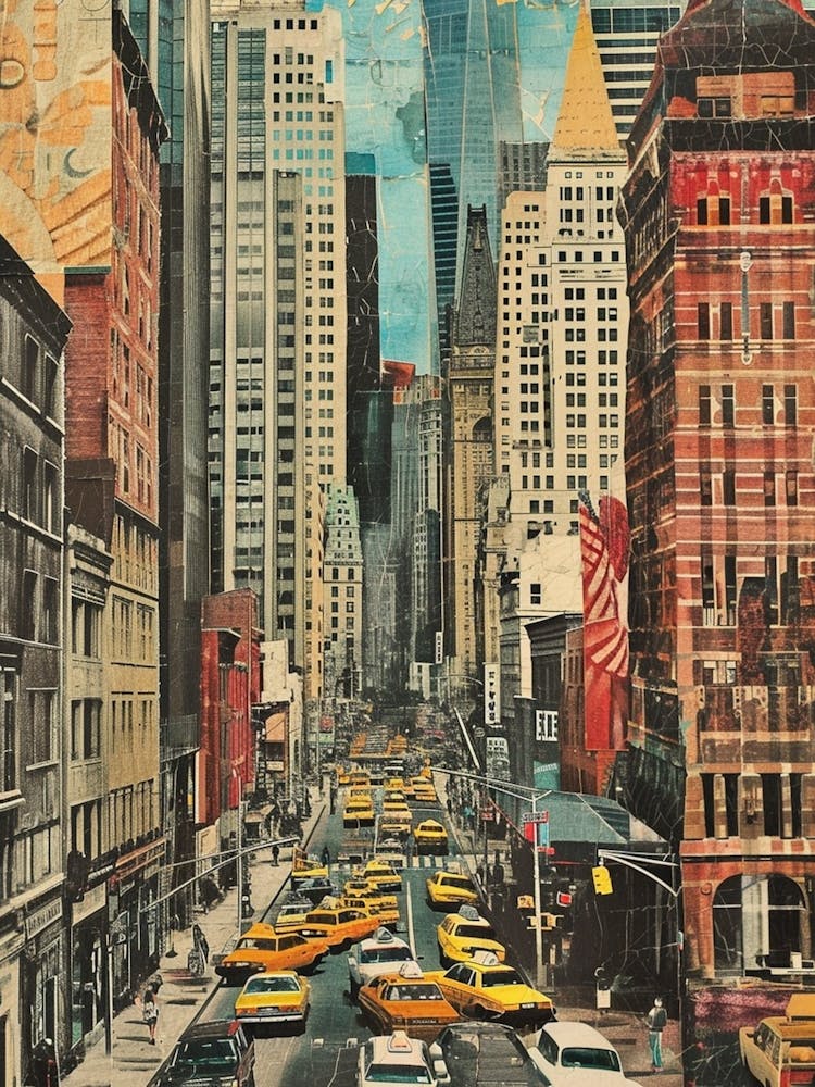 Kitsch Retro New York Collage 2