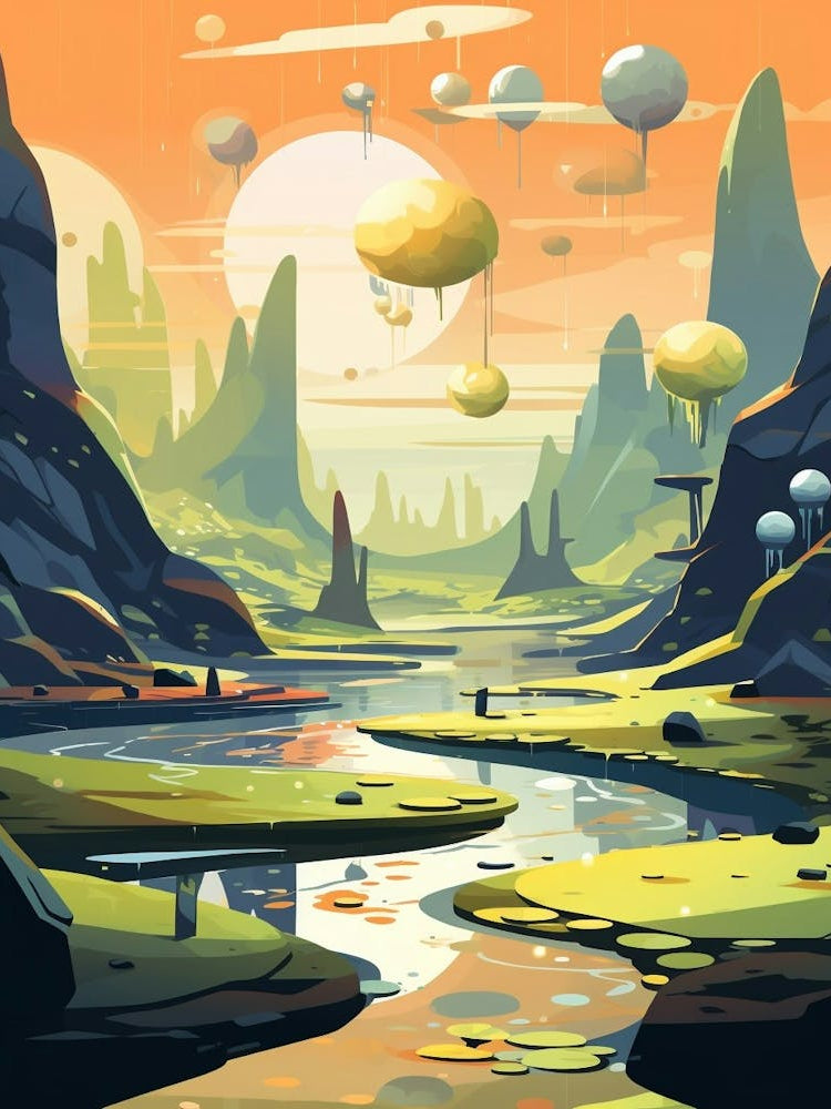 Alien Landscape Abstract Minimalist 11