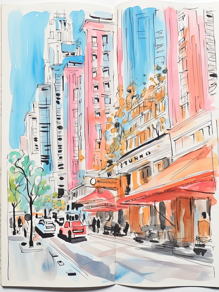 The Langham, Chicago   Chicago, Illinois  Resort Storybook Illustration 4