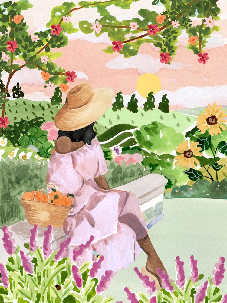 Summer Garden Sunset