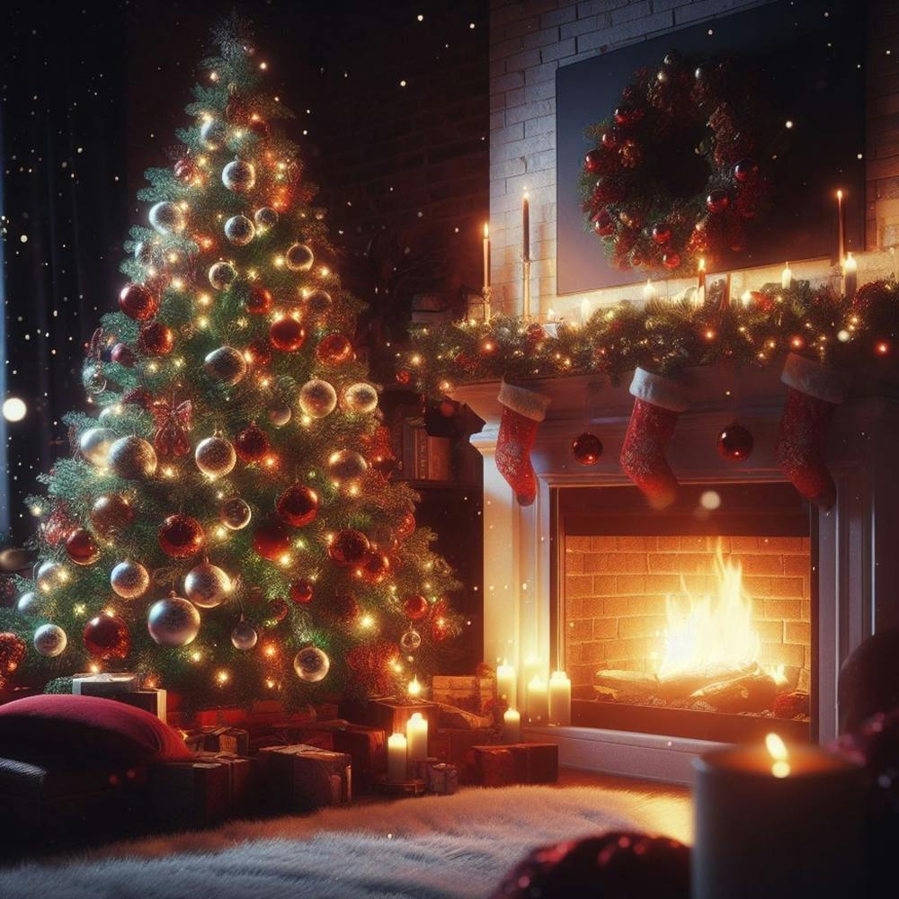 Christmas Tree In The Living Room 1